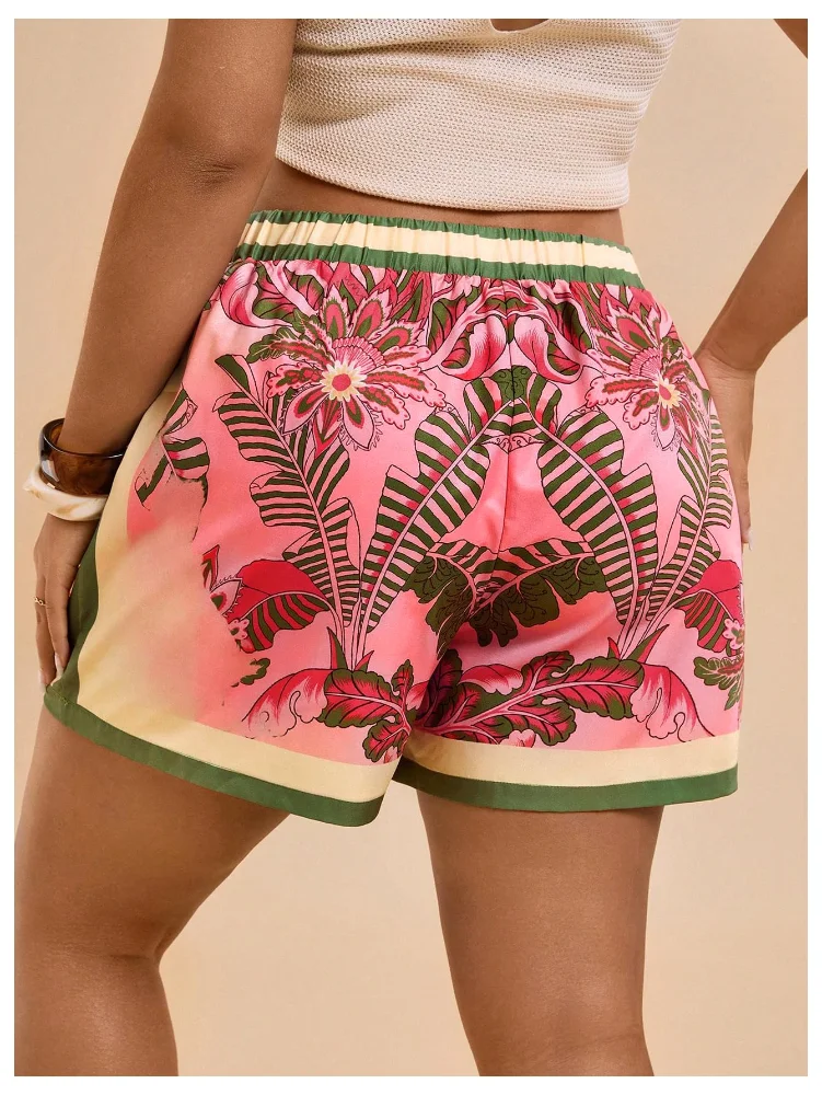 MAKEMECHIC Mini Tropical Print Shorts, view 2