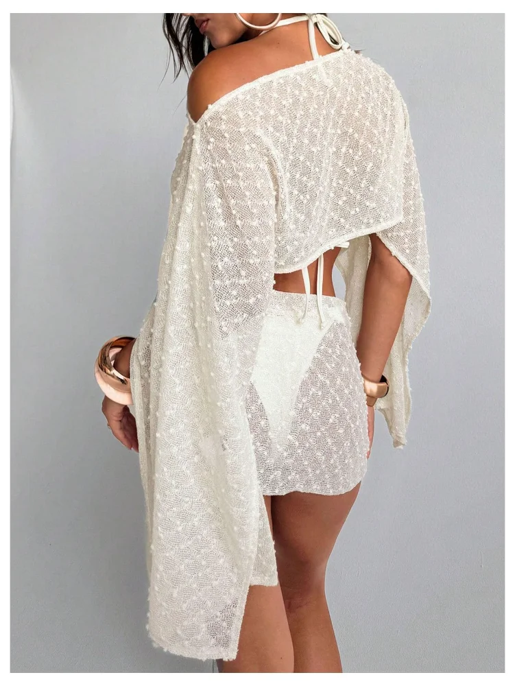 MAKEMECHIC Sheer Sheer Beach Cover-Up, view 3