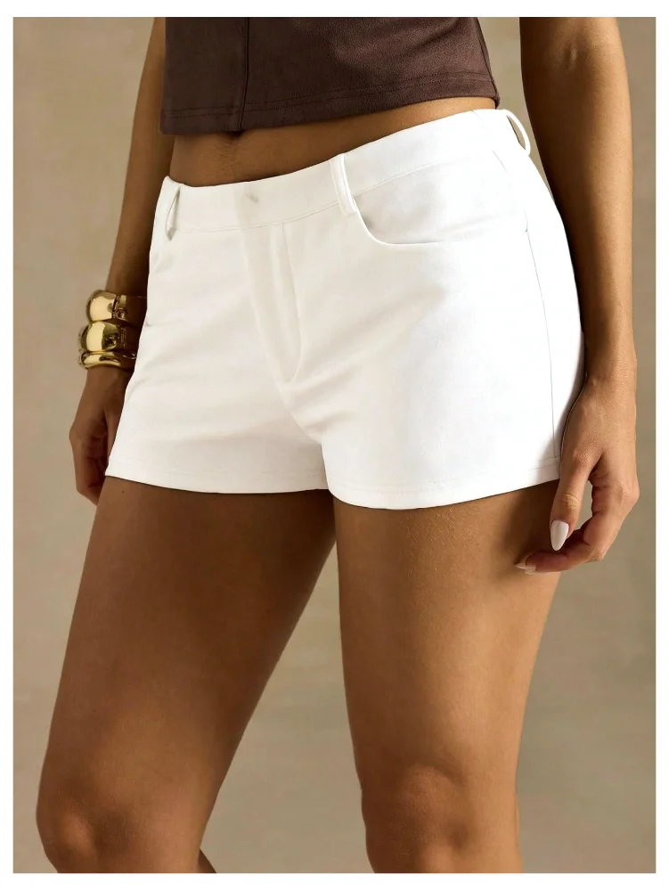 MAKEMECHIC Low Rise Mini Tailored Shorts, view 2