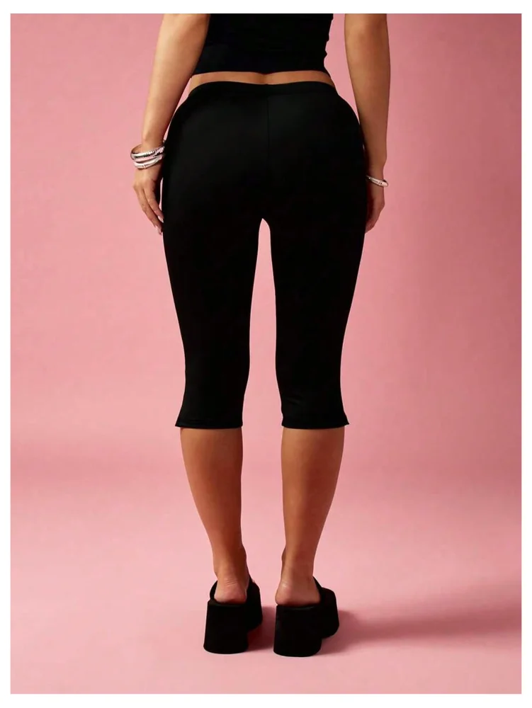 MAKEMECHIC Capri Fitted Yoga Pants, view 2