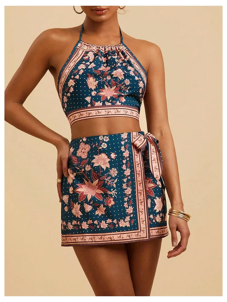MAKEMECHIC Skirt Set, floral, view 3