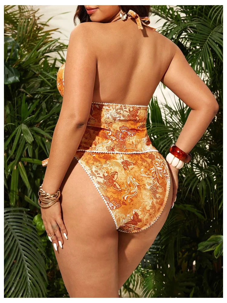 MAKEMECHIC Floral Paisley Modest Tankini, view 3