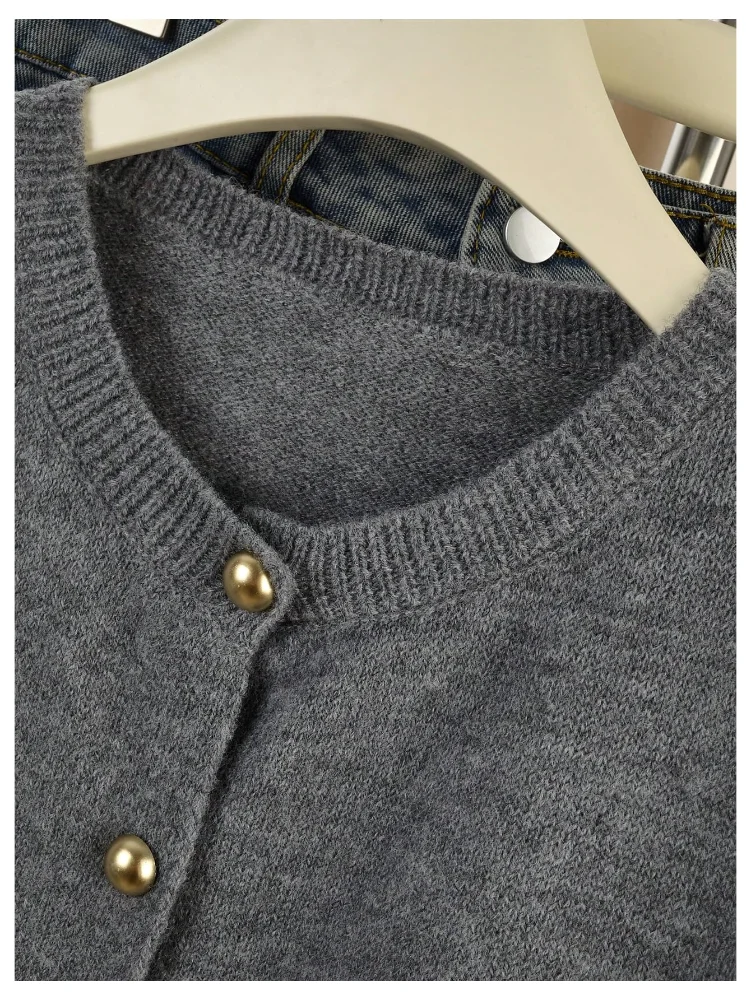 MAKEMECHIC Short Sleeve Button Down Cardigan, knit, view 2