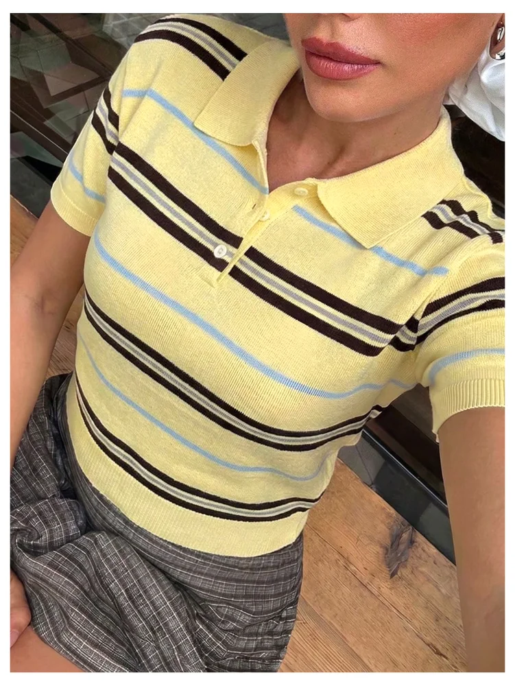 MAKEMECHIC Striped Rugby Button Up Sweater, view 2