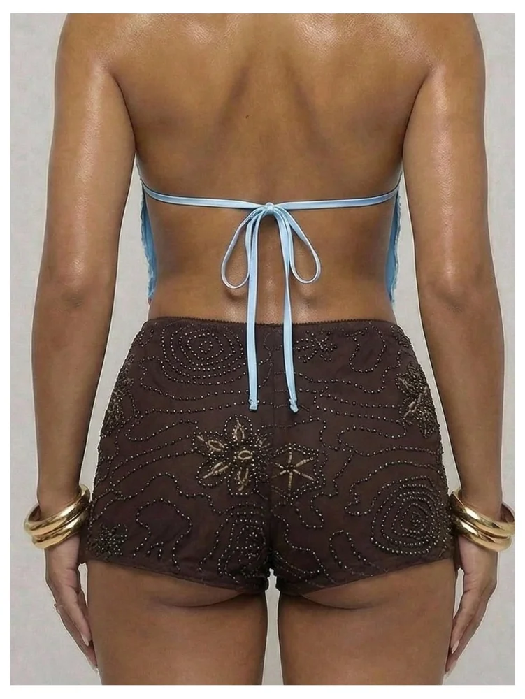 MAKEMECHIC Sequin Micro Mini Shorts, view 2