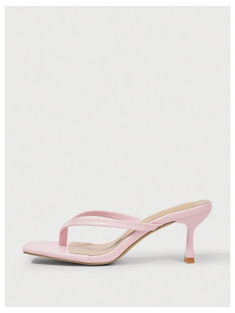 MAKEMECHIC Kitten Leather Thong Sandals, view 2