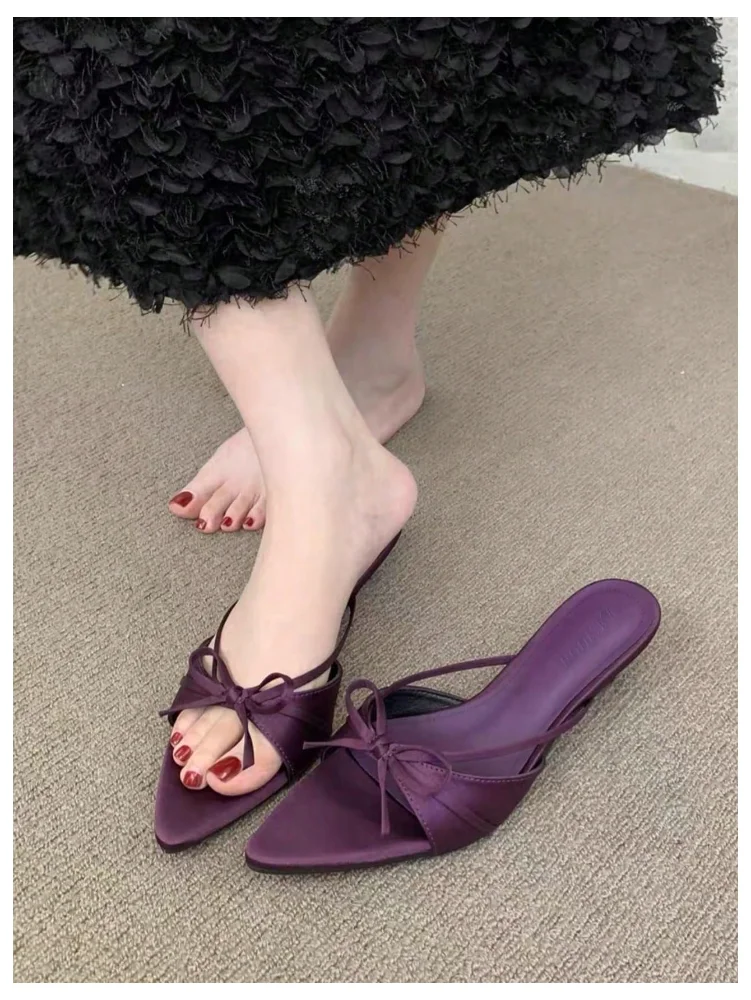 MAKEMECHIC Kitten Bow Knot Sandals, view 2