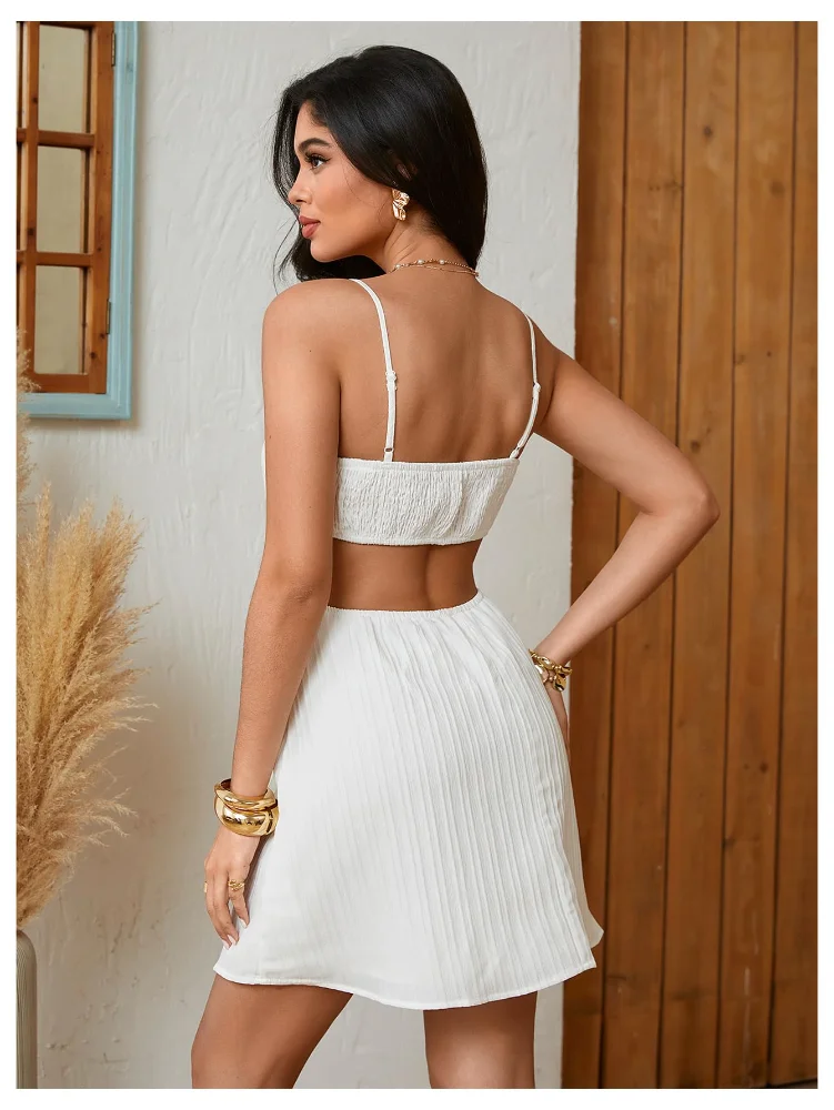MAKEMECHIC Flowy Sleeveless Flare Mini Dress, view 2