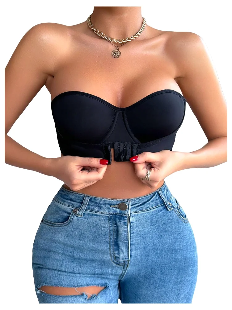 MAKEMECHIC Strapless Front Closure Push Up Lingerie