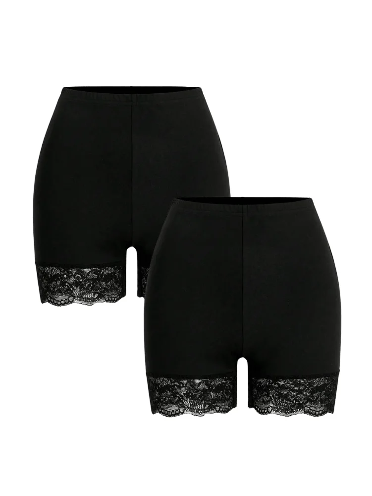 MAKEMECHIC 2 Pack Mini Lace Shorts