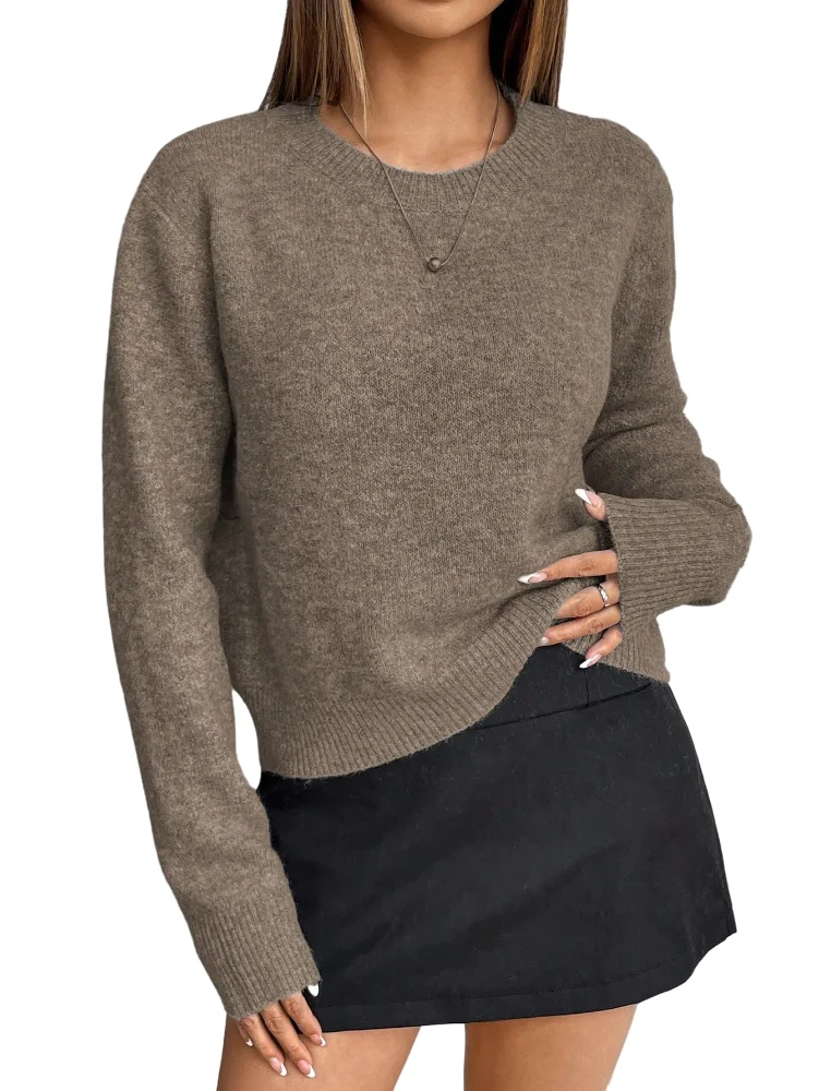 MAKEMECHIC Long Sleeve Knit Loose Sweater