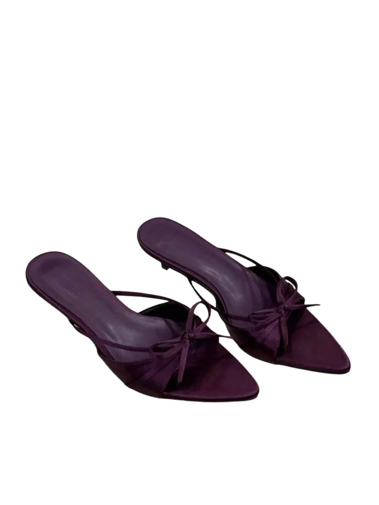 MAKEMECHIC Kitten Bow Knot Sandals