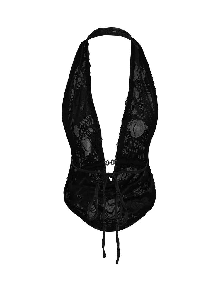 MAKEMECHIC Ripped Backless Matching Set, view 2