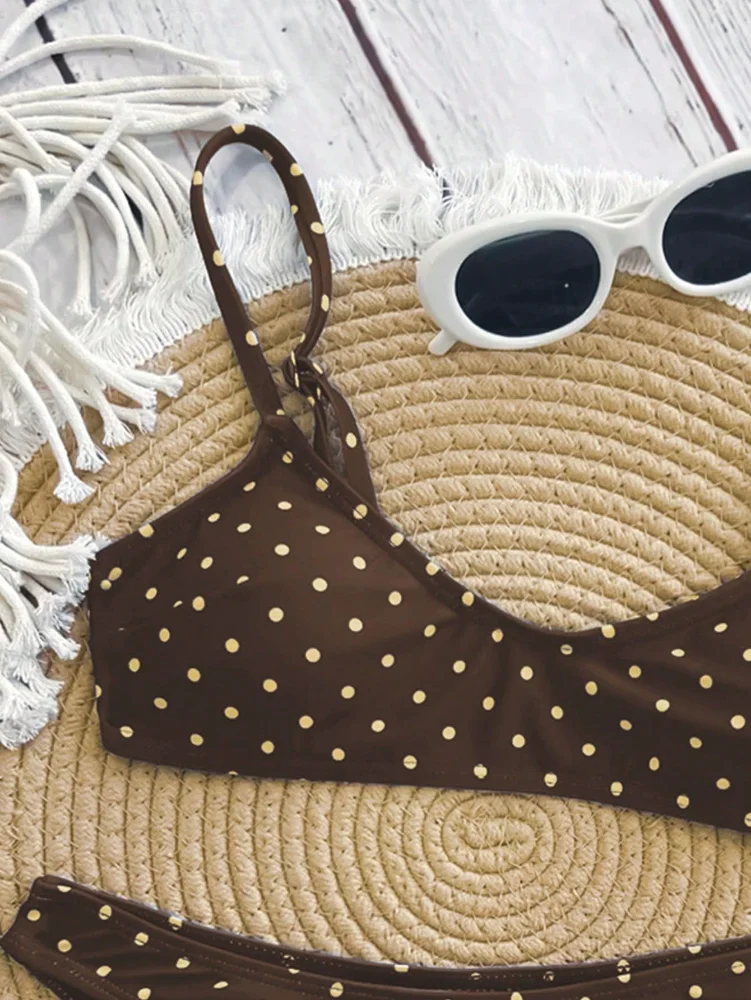 MAKEMECHIC Polka Dot Micro Bikini Set, view 2