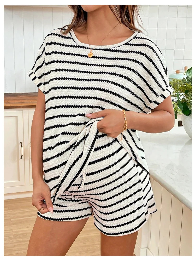 MAKEMECHIC Maternity Two-Piece Set, striped, view 2