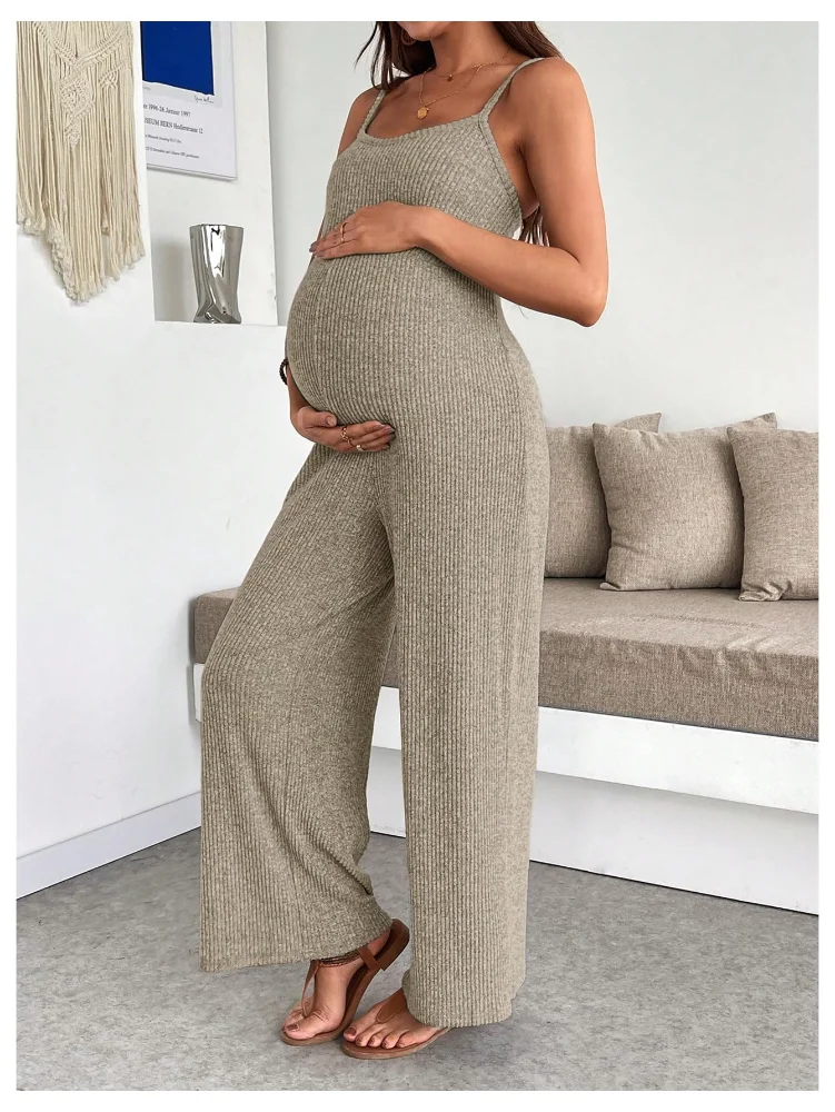 MAKEMECHIC Ribbed Maternity Jumpsuit, view 2
