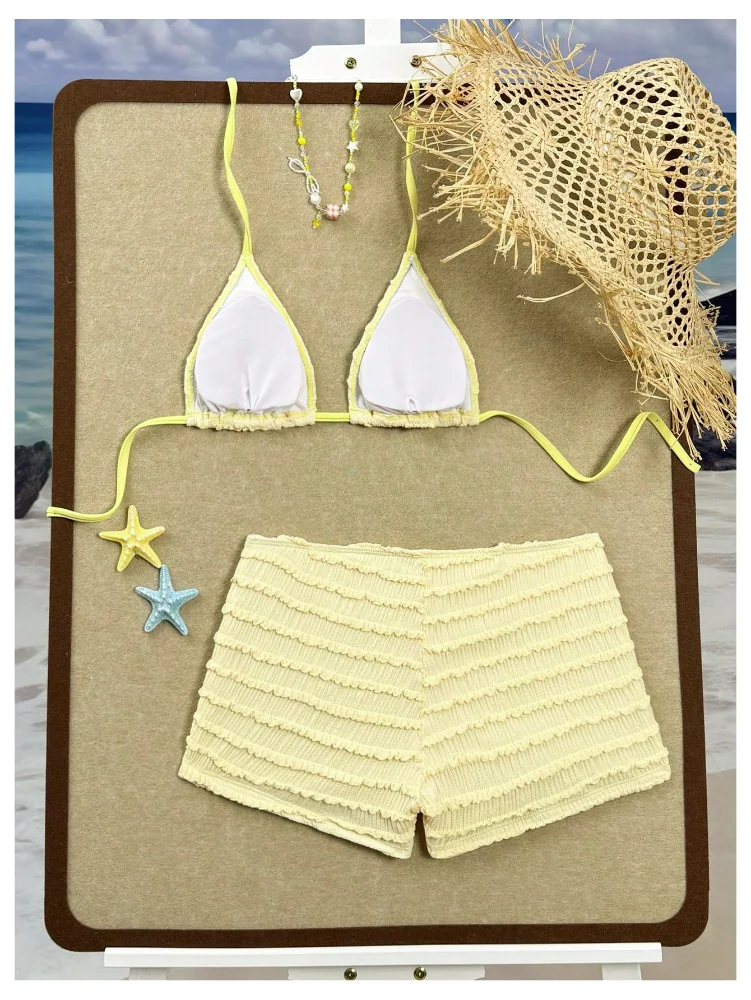 MAKEMECHIC Sequin Starfish Tie Back Shorts, view 3