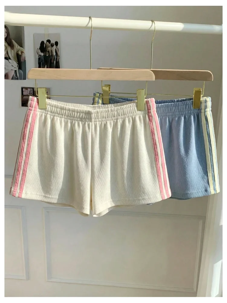 MAKEMECHIC 2 Pack Striped Workout Shorts, view 3
