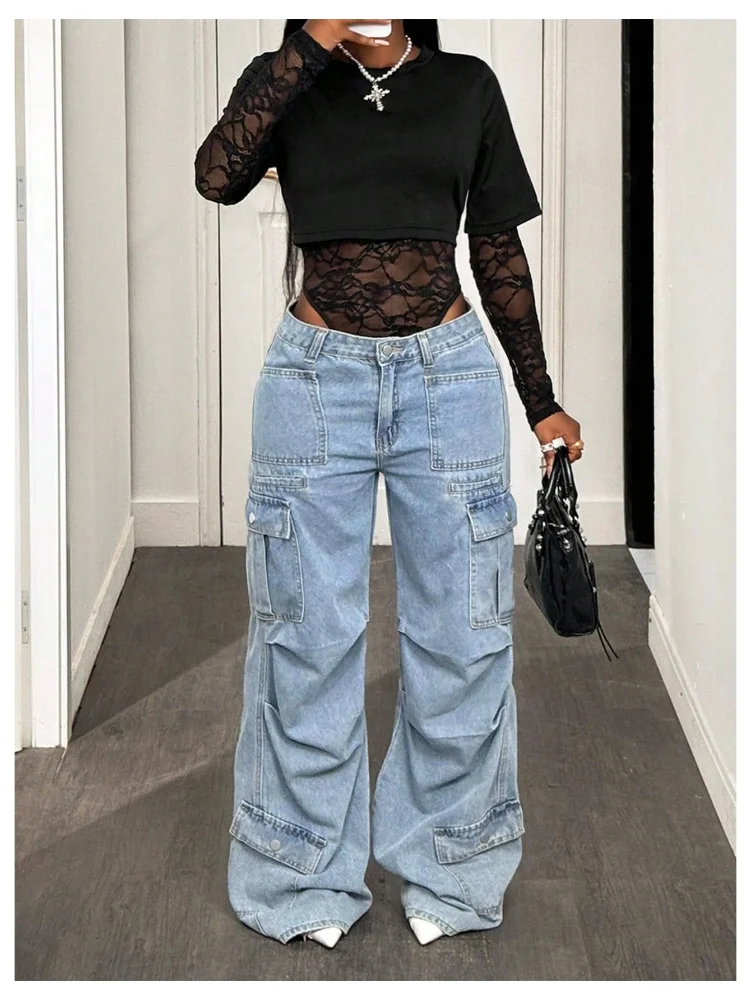 MAKEMECHIC Lace Long Sleeve Sheer Bodysuit, view 3