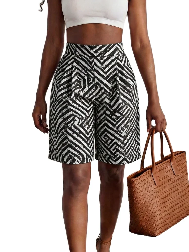 MAKEMECHIC Elastic High Waisted Wide Leg Dress