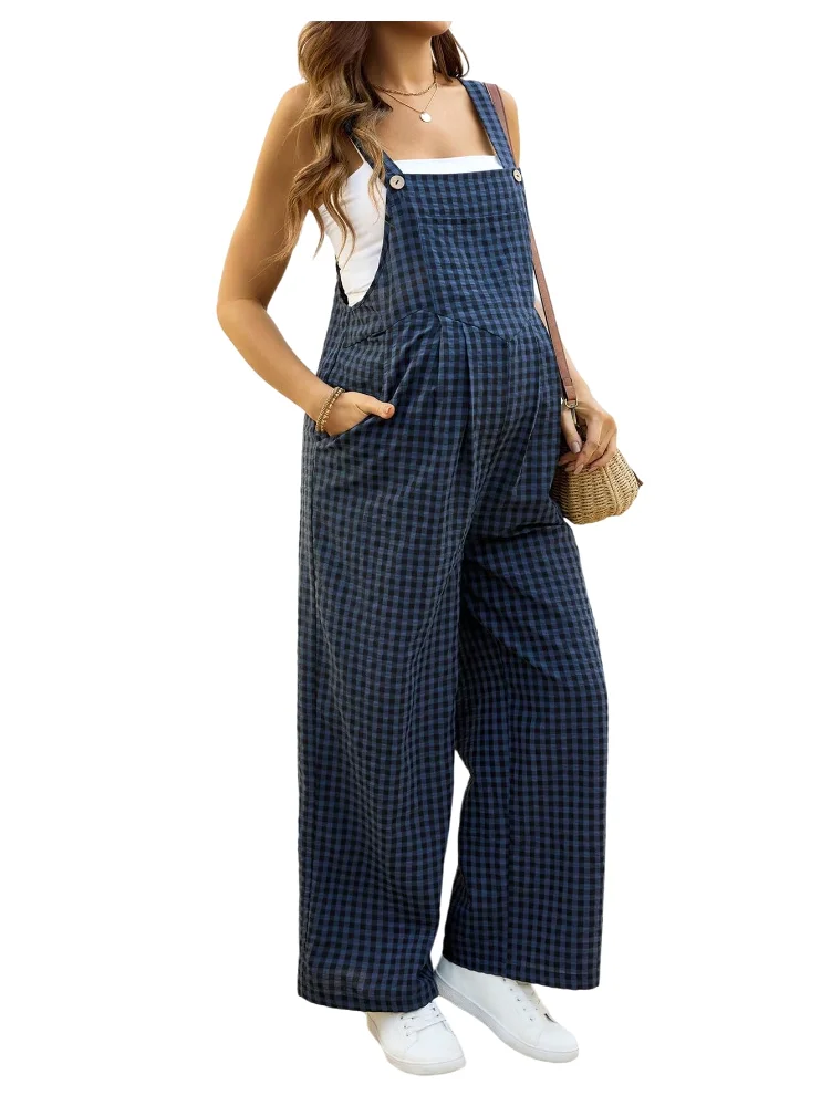 MAKEMECHIC Gingham Maternity Jumpsuit