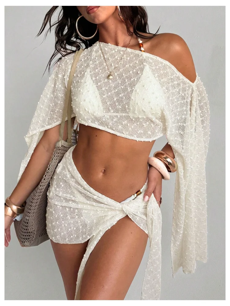MAKEMECHIC Sheer Sheer Beach Cover-Up, view 2