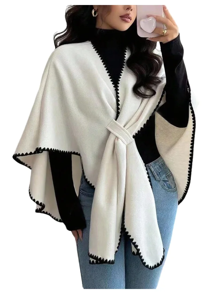 MAKEMECHIC Shawl Wrap Triangle Sweater