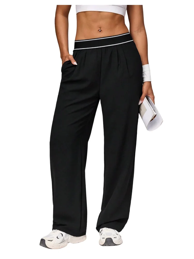 MAKEMECHIC Workout Track Wide Leg Pants