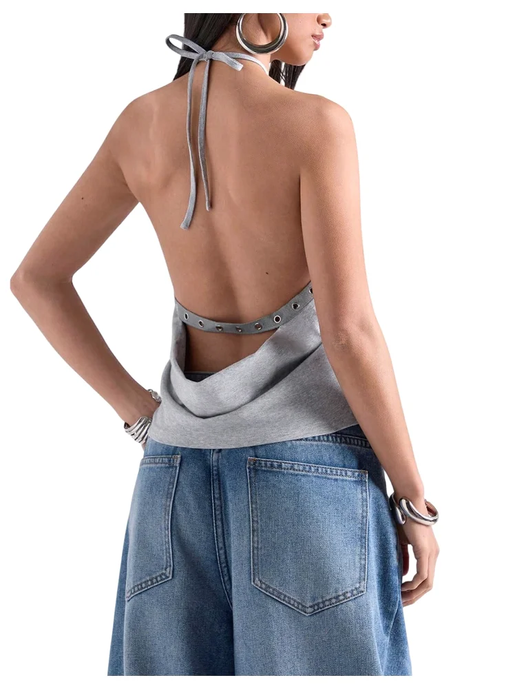 MAKEMECHIC Backless Clubwear X-small Halter Top