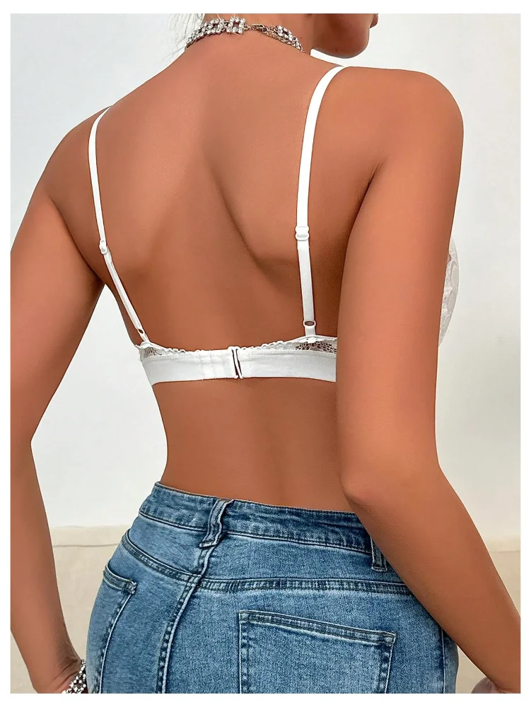 MAKEMECHIC Lace Triangle Padded Bra, view 2