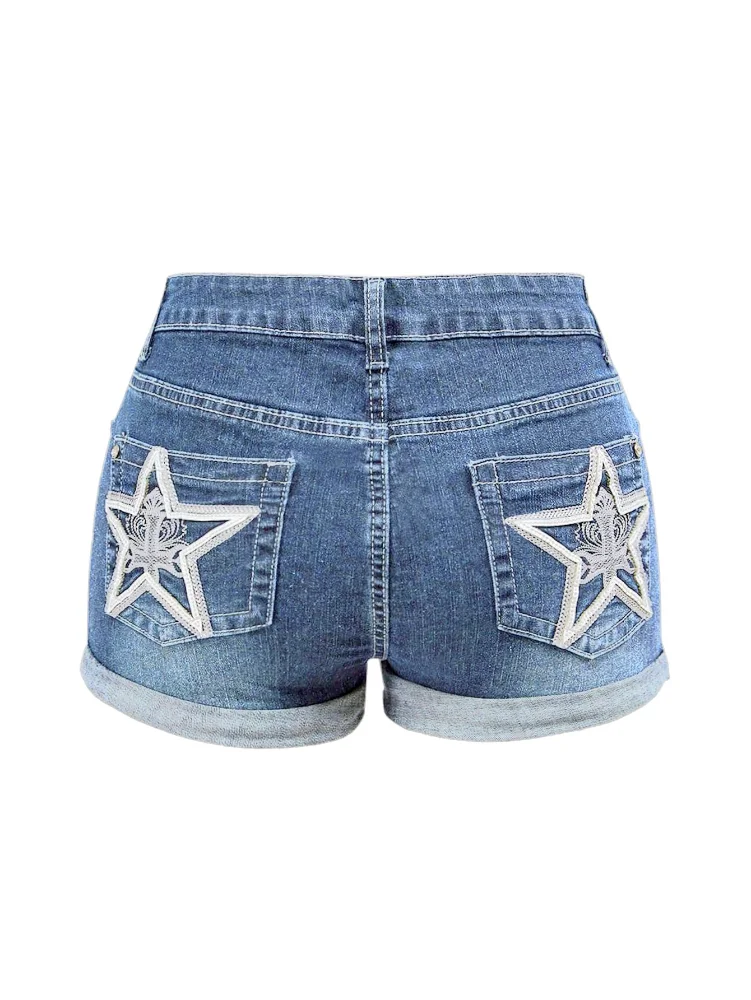 MAKEMECHIC Jean Denim Low Rise Shorts