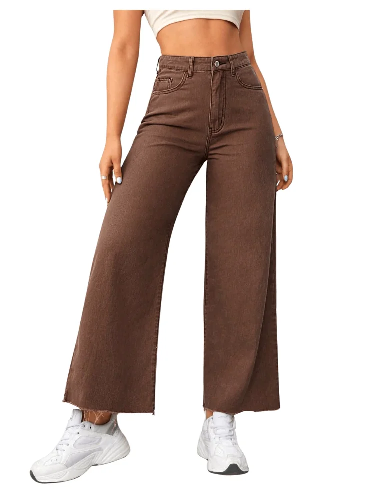 MAKEMECHIC Wide Leg Denim Baggy Jeans