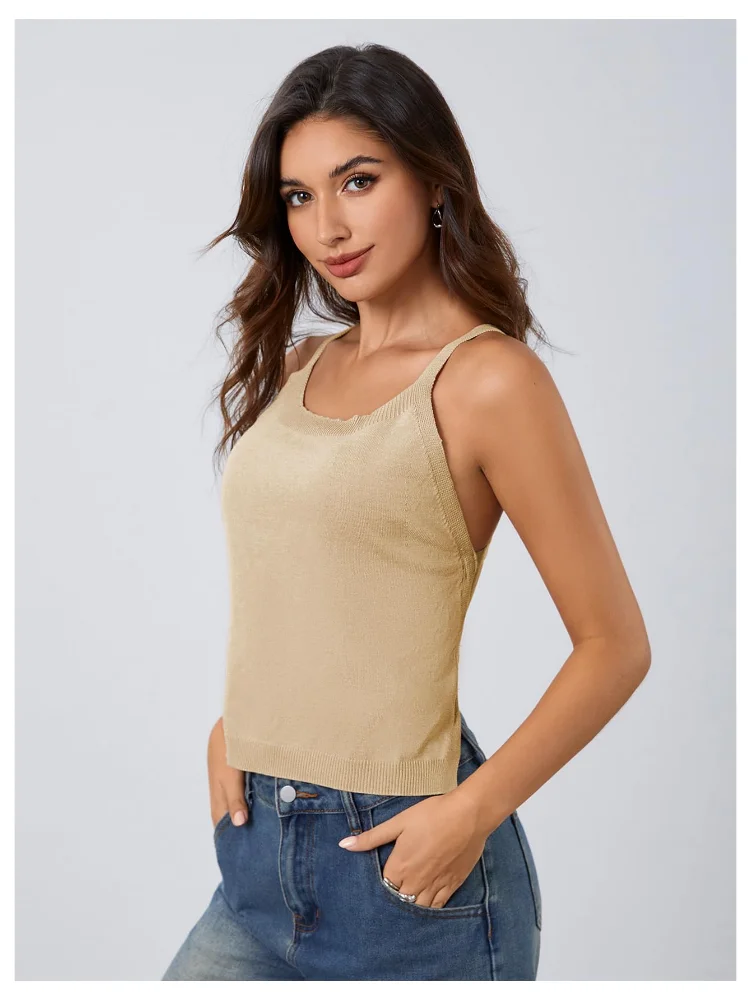 MAKEMECHIC Knit Tie Open Back Top, view 3