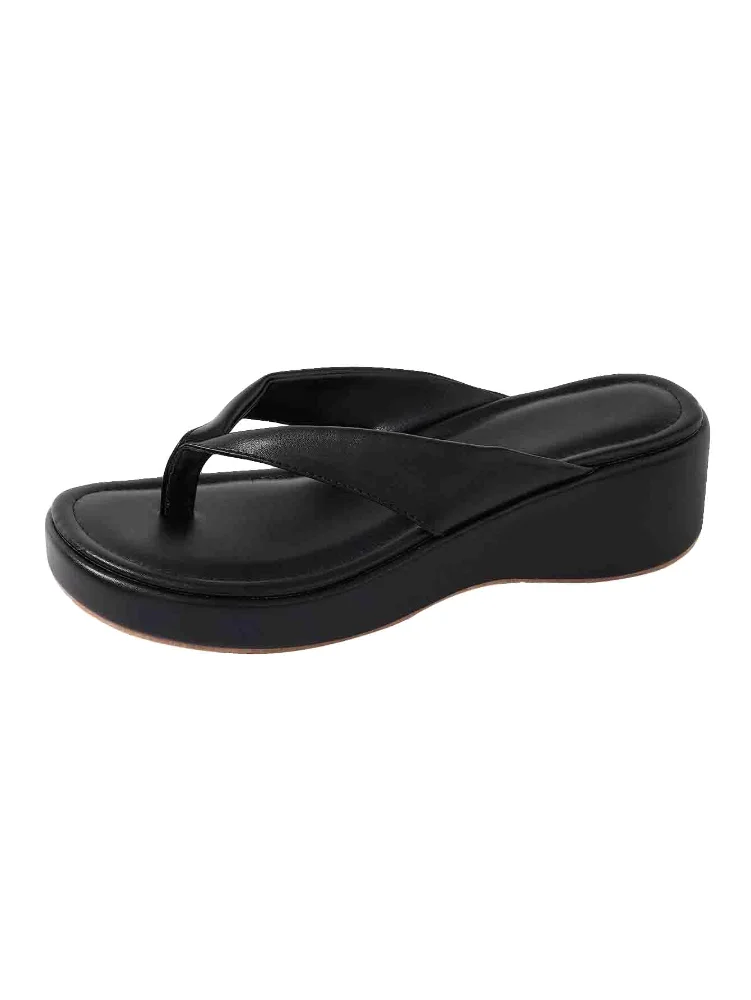 MAKEMECHIC Leather Toe Post Sandals