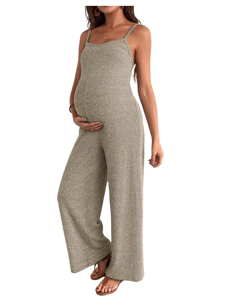 MAKEMECHIC Ribbed Maternity Jumpsuit