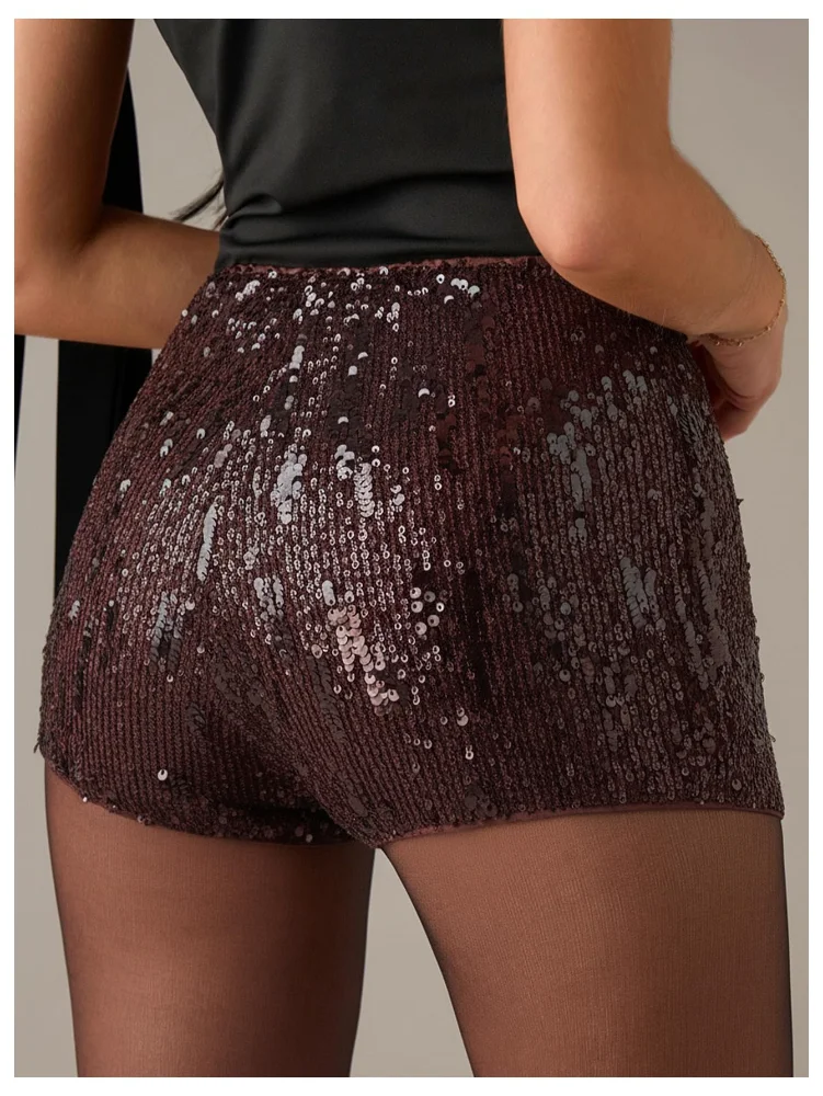 MAKEMECHIC Glitter Sequin Micro Shorts, view 3