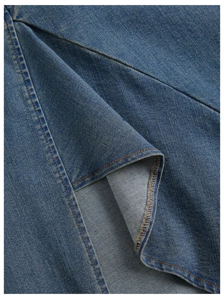 MAKEMECHIC Denim Tube Sleeveless Dress, view 3