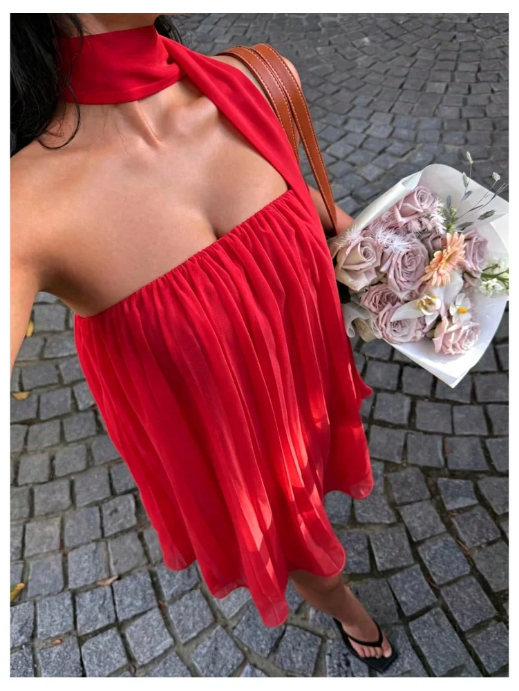 MAKEMECHIC Mesh Scarf Strapless Mini Dress, view 2
