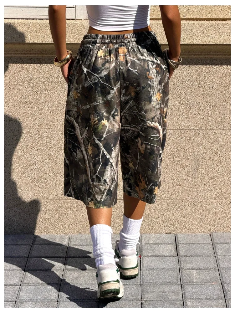 MAKEMECHIC Baggy Camo Bermuda Shorts, view 3