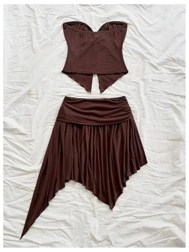 MAKEMECHIC Starfish Strapless Tube Skirt Set, view 2
