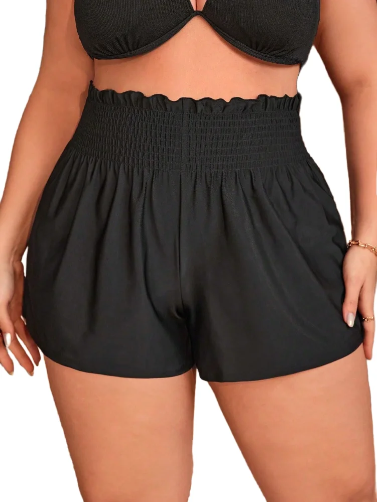 MAKEMECHIC Ruffle High Waisted Beach Cover-Up