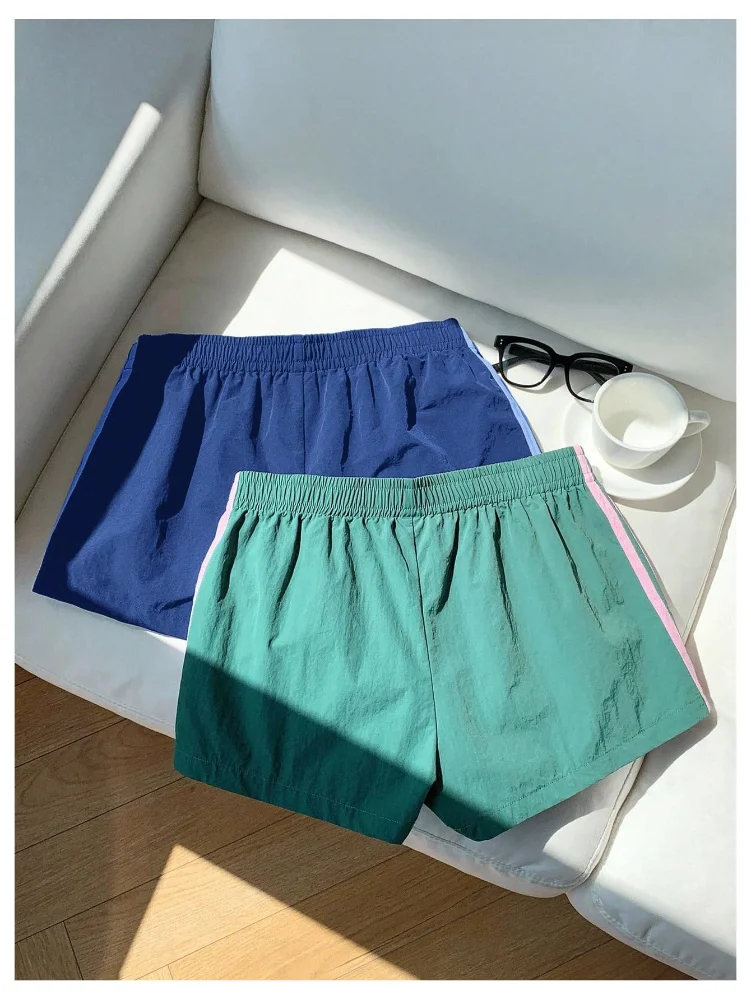 MAKEMECHIC 2 Pack Mini Striped Shorts, view 3