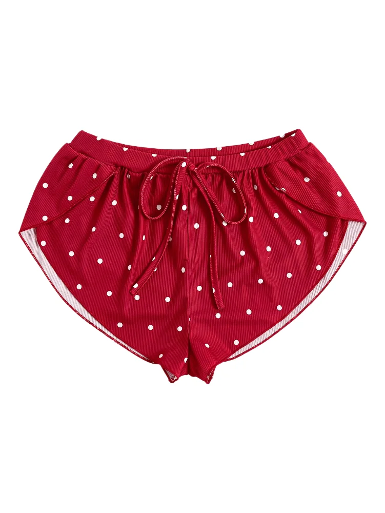 MAKEMECHIC Polka Dot Side Slit Micro Pajamas