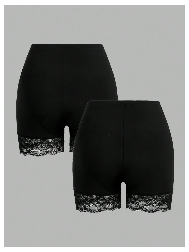 MAKEMECHIC 2 Pack Mini Lace Shorts, view 3