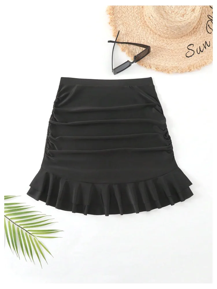 MAKEMECHIC High Waist Ruffle Mini Bikini Set, view 2