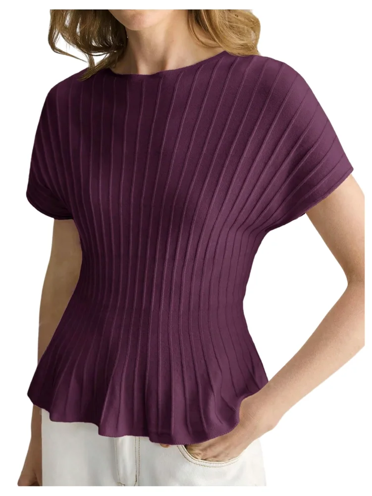MAKEMECHIC Ruffle Peplum Business Top