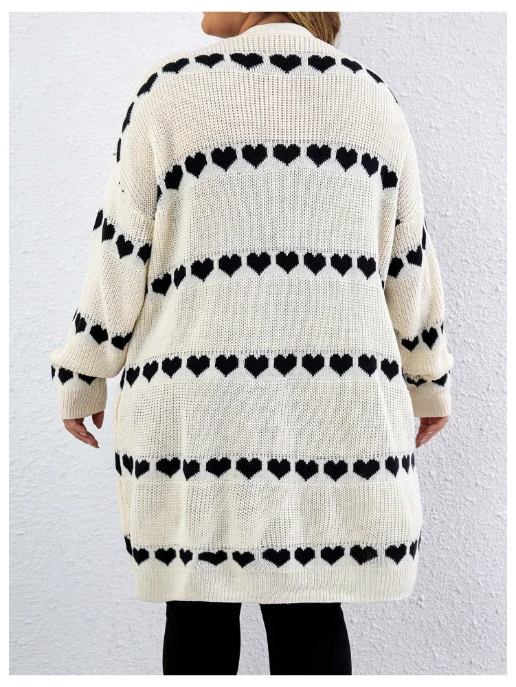 MAKEMECHIC Long Cadigan Open Sweater, view 3