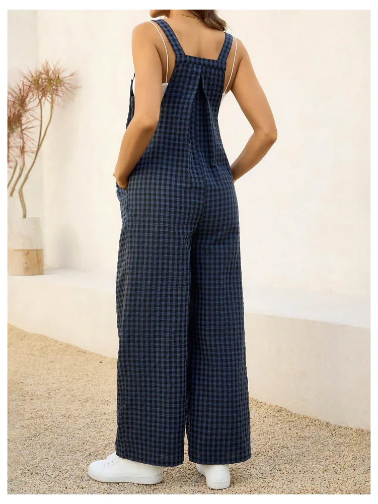 MAKEMECHIC Gingham Maternity Jumpsuit, view 3