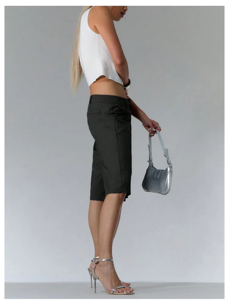 MAKEMECHIC Bermuda Tailored Low Rise Shorts, view 2