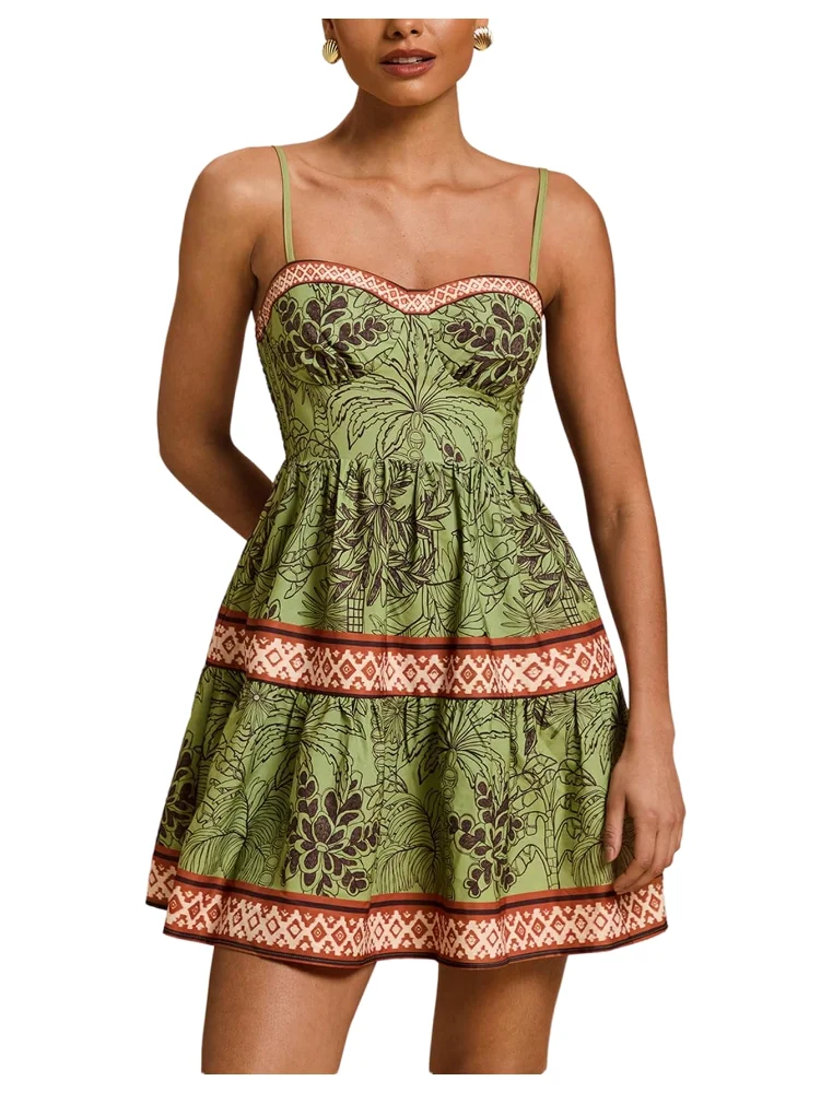 MAKEMECHIC Floral Smocked Mini Dress